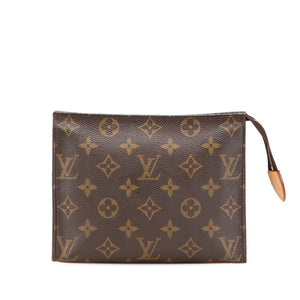 ルイ ヴィトン モノグラム ポッシュ トワレット19 ポーチ M47544 ブラウン PVC レザー レディース LOUIS VUITTON 【中古】