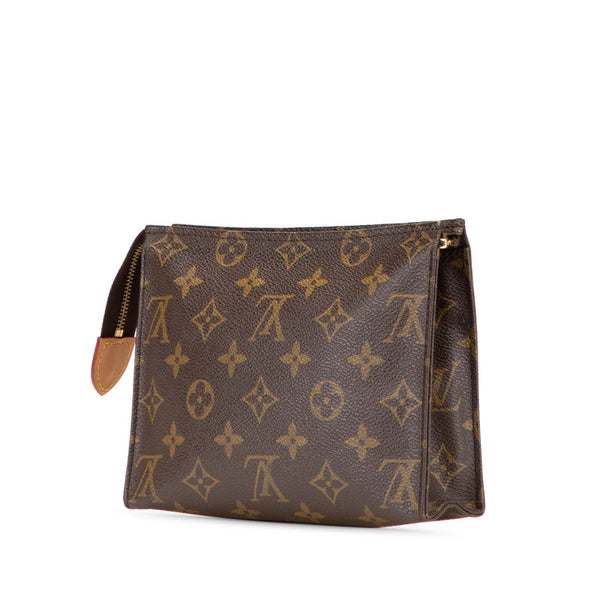 ルイ ヴィトン モノグラム ポッシュ トワレット19 ポーチ M47544 ブラウン PVC レザー レディース LOUIS VUITTON 【中古】
