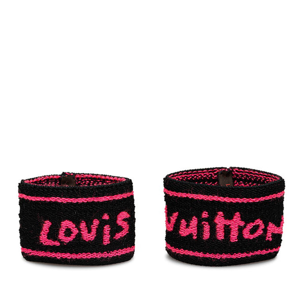 ルイ ヴィトン タオル 36149 ブラック ピンク アクリル ポリエステル ポリウレタン レディース LOUIS VUITTON 【中古】