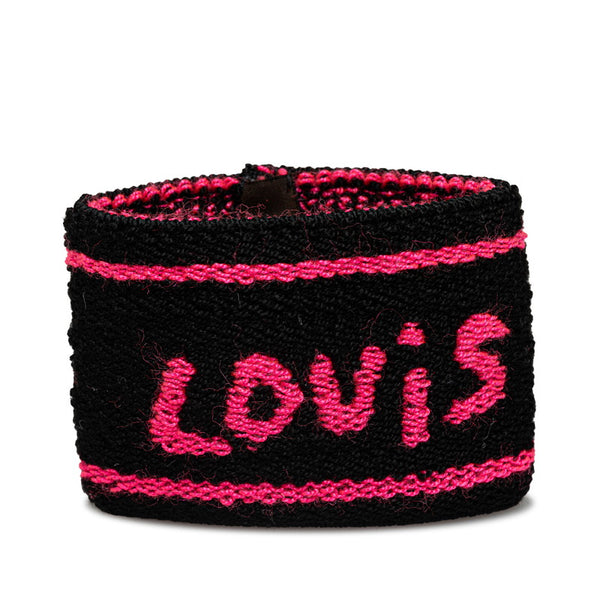 ルイ ヴィトン タオル 36149 ブラック ピンク アクリル ポリエステル ポリウレタン レディース LOUIS VUITTON 【中古】