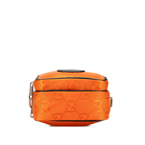 グッチ オフザグリッド ハンドバッグ ショルダーバッグ 2WAY 625850 オレンジ ブラック ナイロン レザー レディース GUCCI 【中古】