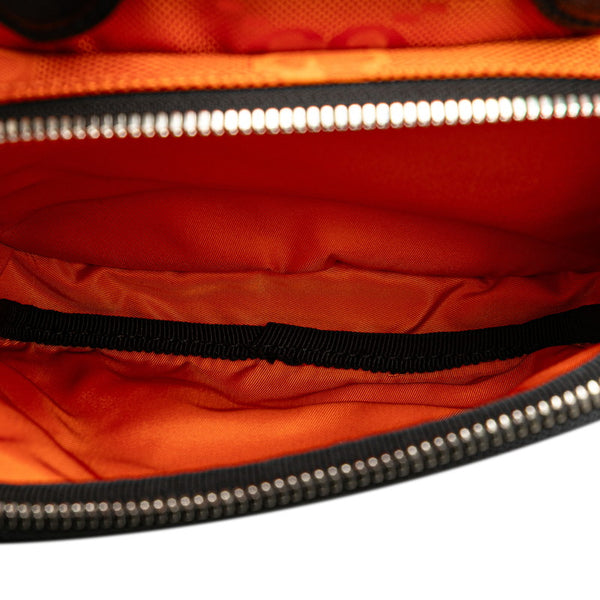 グッチ オフザグリッド ハンドバッグ ショルダーバッグ 2WAY 625850 オレンジ ブラック ナイロン レザー レディース GUCCI 【中古】