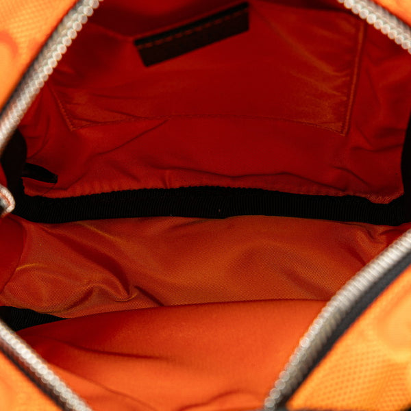 グッチ オフザグリッド ハンドバッグ ショルダーバッグ 2WAY 625850 オレンジ ブラック ナイロン レザー レディース GUCCI 【中古】