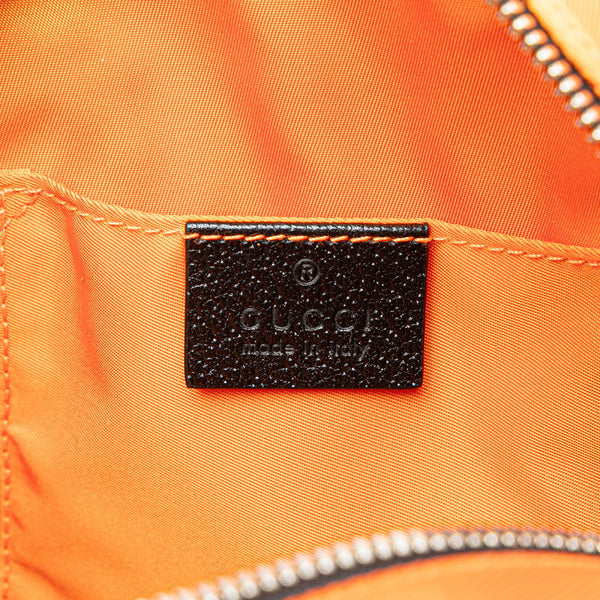 グッチ オフザグリッド ハンドバッグ ショルダーバッグ 2WAY 625850 オレンジ ブラック ナイロン レザー レディース GUCCI 【中古】