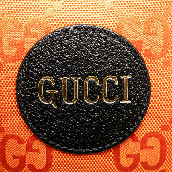 グッチ オフザグリッド ハンドバッグ ショルダーバッグ 2WAY 625850 オレンジ ブラック ナイロン レザー レディース GUCCI 【中古】