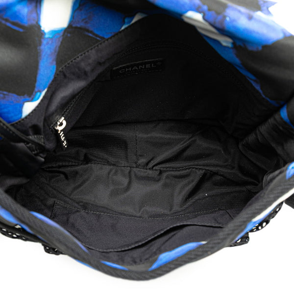 シャネル エアライン メッセンジャーバッグ ショルダーバッグ ブルー マルチカラー ナイロン レディース CHANEL 【中古】