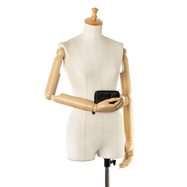 グッチ マイクログッチシマ ジッピーコイン コインケース 小銭入れ 544249 ブラック レザー レディース GUCCI 【中古】