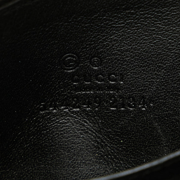 グッチ マイクログッチシマ ジッピーコイン コインケース 小銭入れ 544249 ブラック レザー レディース GUCCI 【中古】