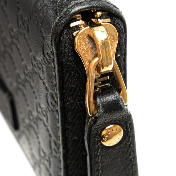 グッチ マイクログッチシマ ジッピーコイン コインケース 小銭入れ 544249 ブラック レザー レディース GUCCI 【中古】