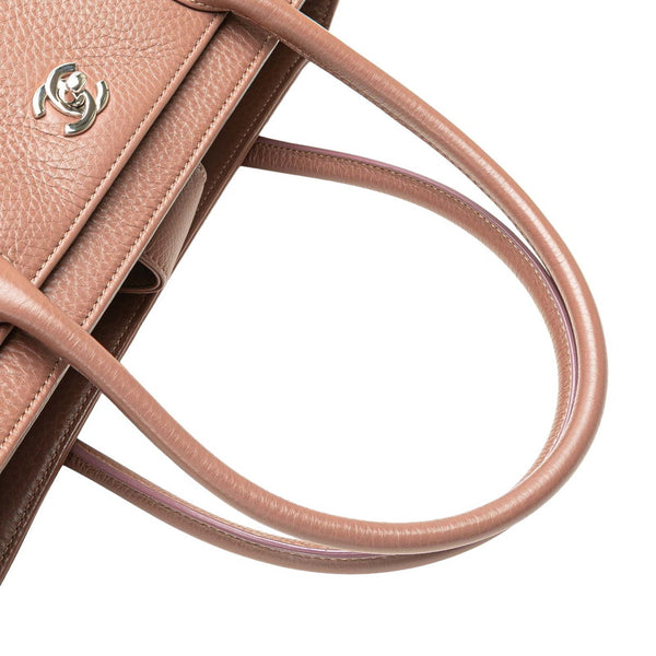 シャネル ココマーク エグゼクティブバック トートバッグ パープル ピンク レザー レディース CHANEL 【中古】