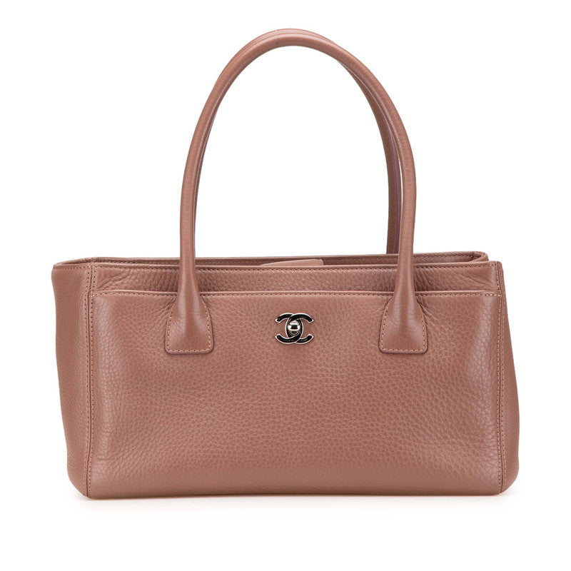 シャネル ココマーク エグゼクティブバック トートバッグ パープル ピンク レザー レディース CHANEL 【中古】