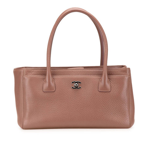 シャネル ココマーク エグゼクティブバック トートバッグ パープル ピンク レザー レディース CHANEL 【中古】