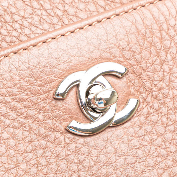 シャネル ココマーク エグゼクティブバック トートバッグ パープル ピンク レザー レディース CHANEL 【中古】