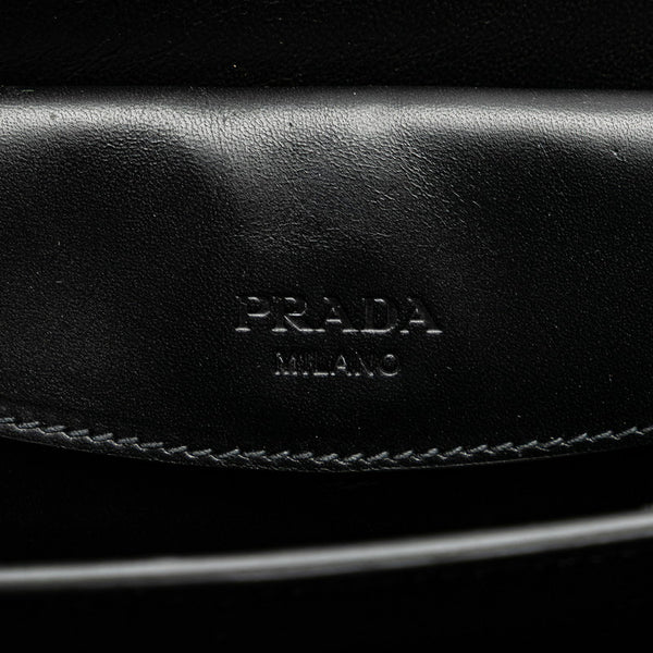 プラダ ステッチリム ハンドバッグ ショルダーバッグ 2WAY BR5138 ブラック レザー レディース PRADA 【中古】