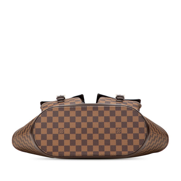 ルイ ヴィトン ダミエ マノスクGM ハンドバッグ トートバッグ N51120 ブラウン PVC レザー レディース LOUIS VUITTON 【中古】
