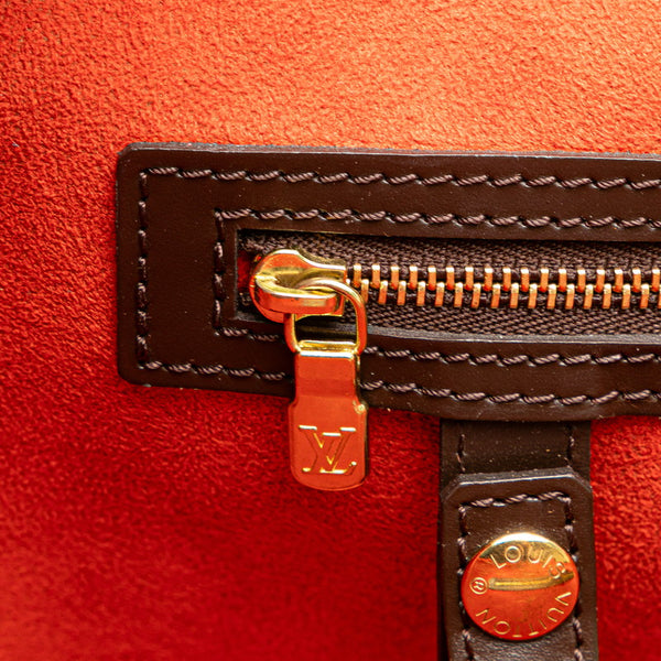 ルイ ヴィトン ダミエ マノスクGM ハンドバッグ トートバッグ N51120 ブラウン PVC レザー レディース LOUIS VUITTON 【中古】