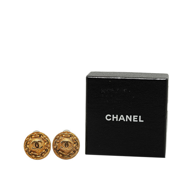シャネル ヴィンテージ ココマーク ラウンド イヤリング ゴールド メッキ レディース CHANEL 【中古】