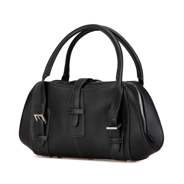 ロエベ センダ ハンドバッグ ボストンバッグ ブラック レザー レディース LOEWE 【中古】