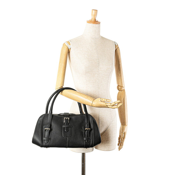 ロエベ センダ ハンドバッグ ボストンバッグ ブラック レザー レディース LOEWE 【中古】