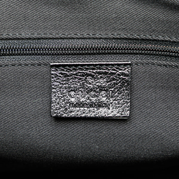 グッチ GGキャンバス ハンドバッグ トートバッグ 113019 ブラック キャンバス レザー レディース GUCCI 【中古】