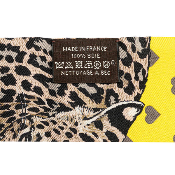エルメス ツイリー Jungle Love Love ジャングルラブラブ スカーフ イエロー ベージュ マルチカラー シルク レディース HERMES 【中古】
