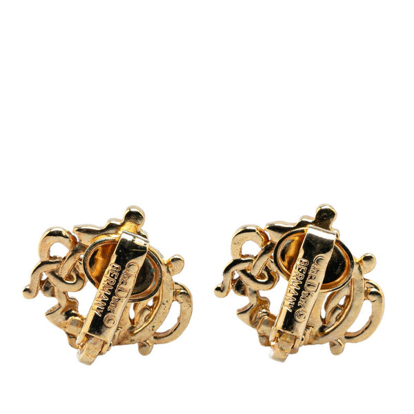 ディオール ロゴモチーフ イヤリング ゴールド メッキ レディース Dior 【中古】