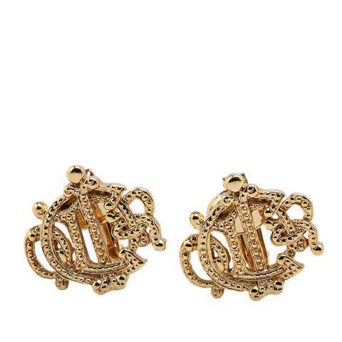 ディオール ロゴモチーフ イヤリング ゴールド メッキ レディース Dior 【中古】
