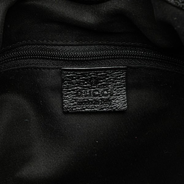 グッチ GGキャンバス ハンドバッグ トートバッグ 121023 ブラック キャンバス レザー レディース GUCCI 【中古】