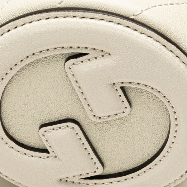 グッチ ブロンディ ワンショルダーバッグ 760170 ホワイト レザー レディース GUCCI 【中古】