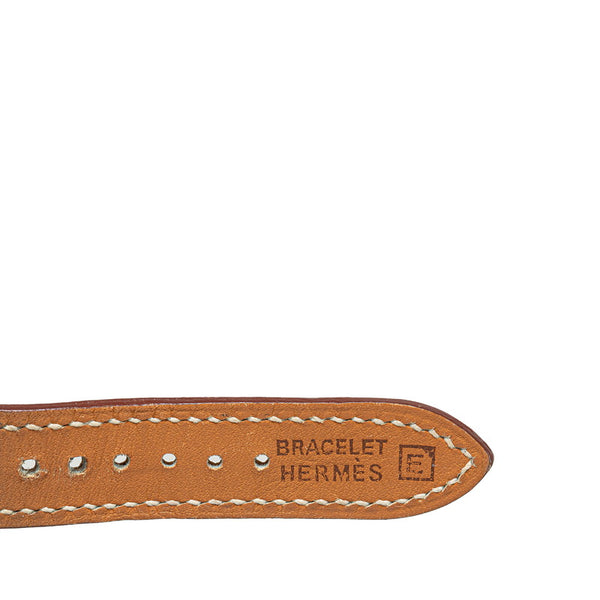 エルメス Hウォッチ 腕時計 HH1.210 クオーツ ゴールド文字盤 ステンレススチール レザー レディース HERMES 【中古】