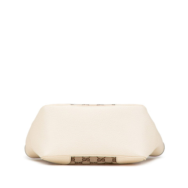 グッチ GGキャンバス ハンドバッグ ショルダーバッグ 2WAY 449241 ベージュ ホワイト レザー キャンバス レディース GUCCI 【中古】