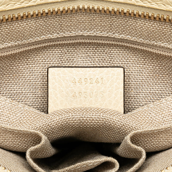 グッチ GGキャンバス ハンドバッグ ショルダーバッグ 2WAY 449241 ベージュ ホワイト レザー キャンバス レディース GUCCI 【中古】