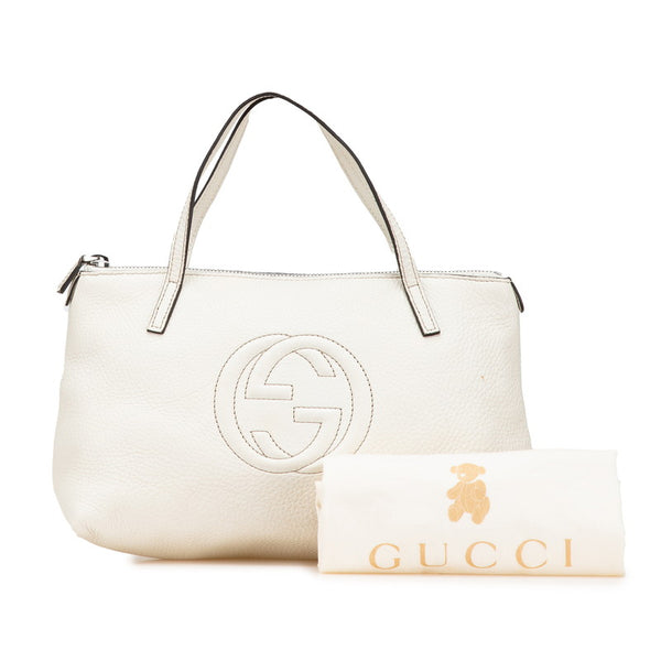 グッチ ソーホー ミニ ハンドバッグ 340618 オフホワイト レザー レディース GUCCI 【中古】