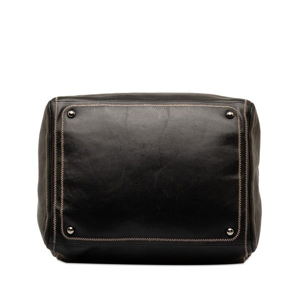 シャネル ココマーク ハンドバッグ ミニボストンバッグ ブラック レザー レディース CHANEL 【中古】