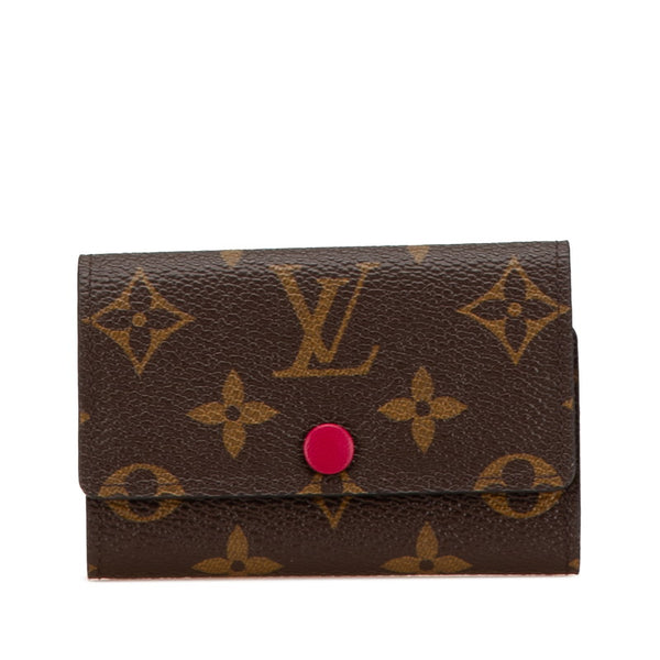 ルイ ヴィトン モノグラム ミュルティクレ６ キーケース M60701 ブラウン フューシャ PVC レザー レディース LOUIS VUITTON 【中古】