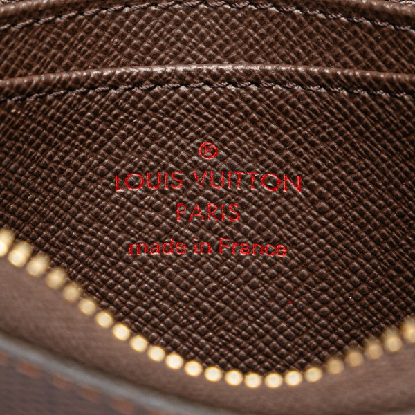 ルイ ヴィトン ダミエ ジッピーコインパース コインケース M63070 ブラウン PVC レディース LOUIS VUITTON 【中古】