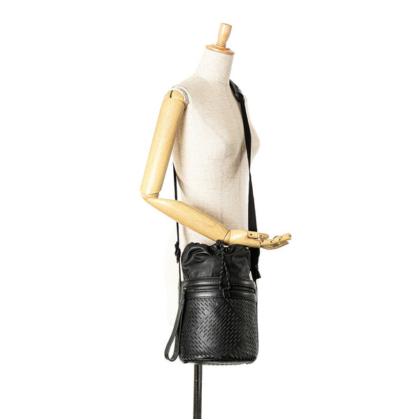 ボッテガヴェネタ バケツバッグ ショルダーバッグ ブラック レザー レディース BOTTEGAVENETA 【中古】