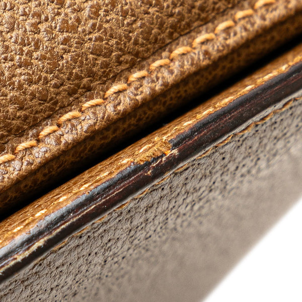 グッチ バンブー ハンドバッグ ショルダーバッグ 2WAY 000 2029 0633 カーキ レザー レディース GUCCI 【中古】