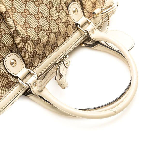 グッチ GGキャンバス スーキー  ハンドバッグ ショルダーバッグ 2WAY 247902 ベージュ アイボリー キャンバス レザー レディース GUCCI 【中古】
