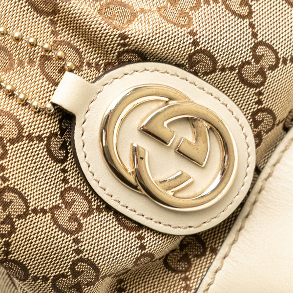 グッチ GGキャンバス スーキー  ハンドバッグ ショルダーバッグ 2WAY 247902 ベージュ アイボリー キャンバス レザー レディース GUCCI 【中古】