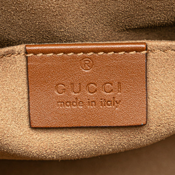 グッチ GGスプリーム パドロック チェーン ショルダーバッグ 498156 ベージュ ブラウン PVC レザー レディース GUCCI 【中古】