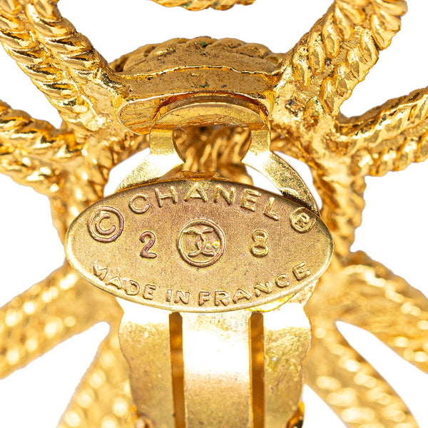 シャネル ココマーク クローバー モチーフ イヤリング ゴールド メッキ レディース CHANEL 【中古】