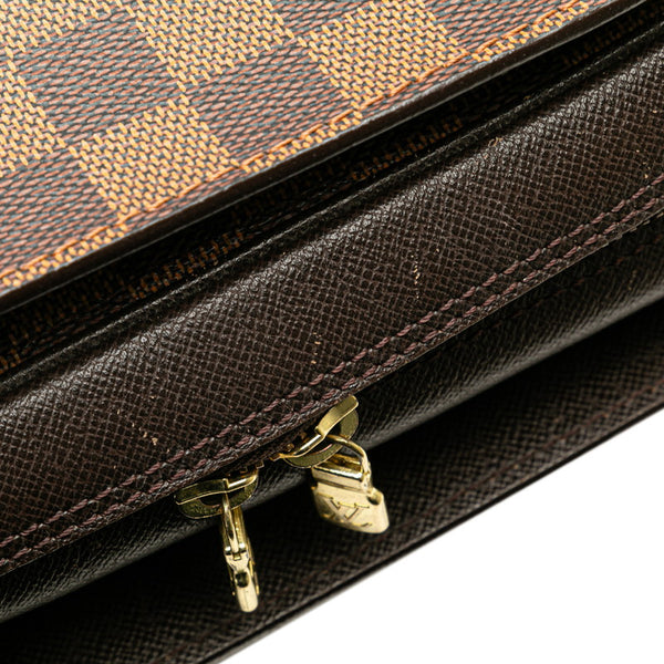 ルイ ヴィトン ダミエ トリアナ ハンドバッグ N51155 ブラウン PVC レザー レディース LOUIS VUITTON 【中古】