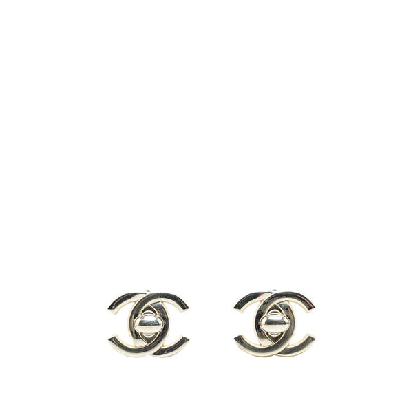 シャネル ヴィンテージ ココマーク ターンロック イヤリング シルバー メタル レディース CHANEL 【中古】