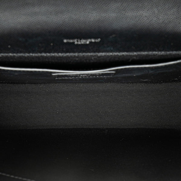 サンローラン エンベロープ チェーン ショルダーバッグ ハンドバッグ 487206 ブラック レザー レディース SAINT LAURENT 【中古】