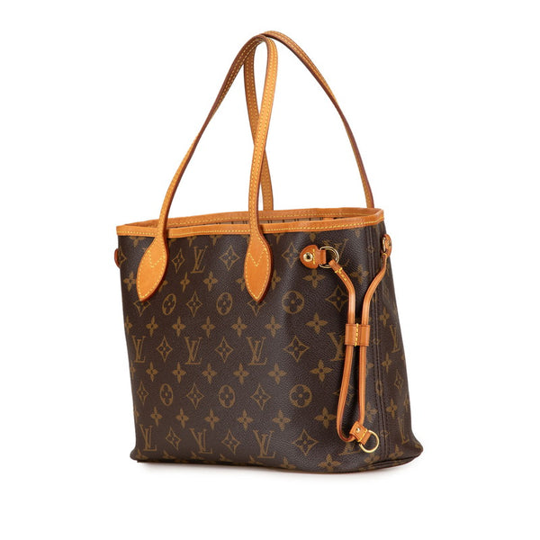 ルイ ヴィトン モノグラム ネヴァーフルPM ハンドバッグ トートバッグ M40155 ブラウン PVC レザー レディース LOUIS VUITTON 【中古】
