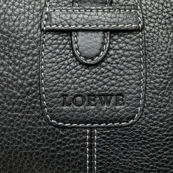 ロエベ 斜め掛け ショルダーバッグ ブラック グレインカーフレザー レディース LOEWE 【中古】