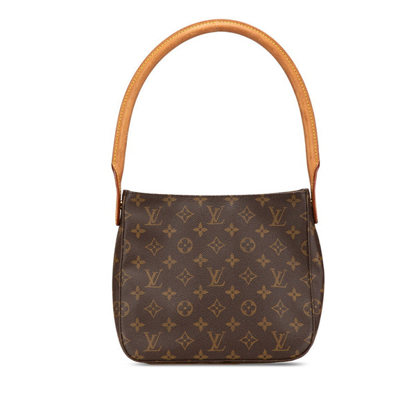 ルイ ヴィトン モノグラム ルーピングMM ハンドバッグ M51146 ブラウン PVC レザー レディース LOUIS VUITTON 【中古】