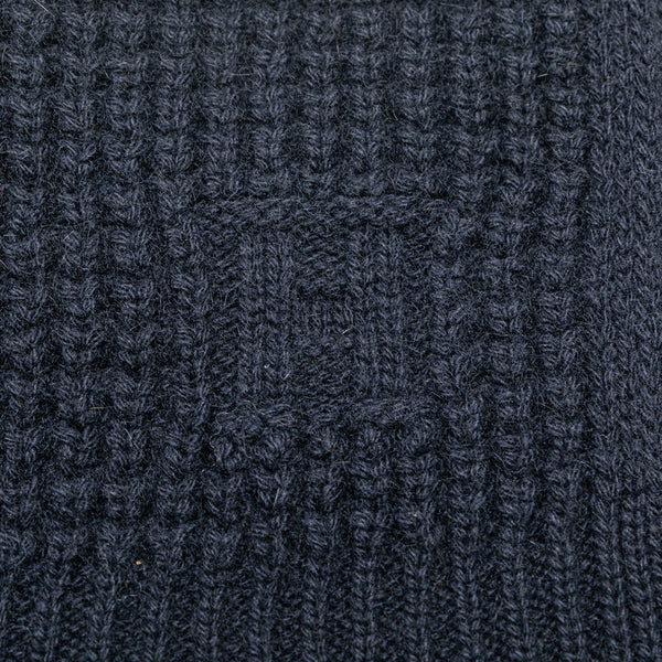 エルメス マフラー ネイビー カシミヤ ジベリン レディース HERMES 【中古】