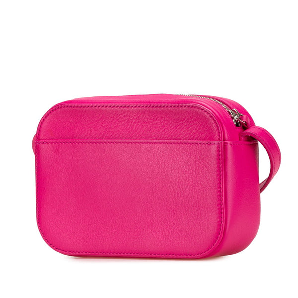 バレンシアガ エブリディ 斜め掛け ショルダーバッグ カメラバッグ 552372 ピンク レザー レディース BALENCIAGA 【中古】
